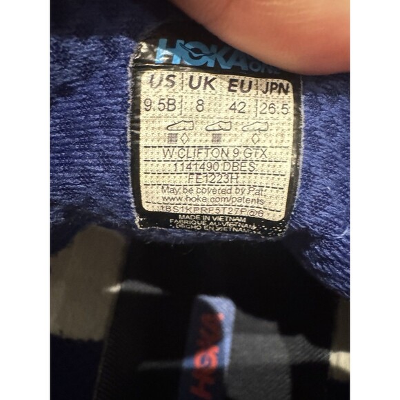 9.5 Hoka One One HOKA Clifton 9 GORE-TEX Dazzling Blue Women Water Resistant - Picture 7 of 16